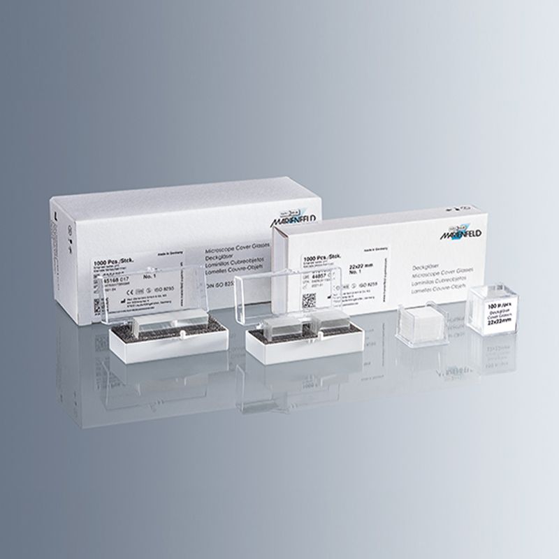 Marienfeld 0117700显微镜盖玻片,直径30mm,1.5H# 100片/盒,10盒/中盒