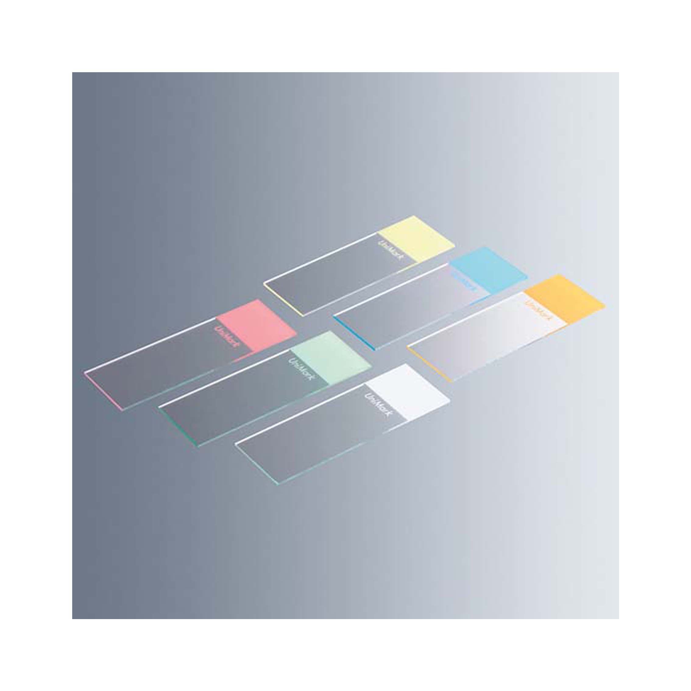 Marienfeld 0704107 显微镜载玻片,抛光边,黄色书写区,铝纸包装 50片/盒,50盒/箱