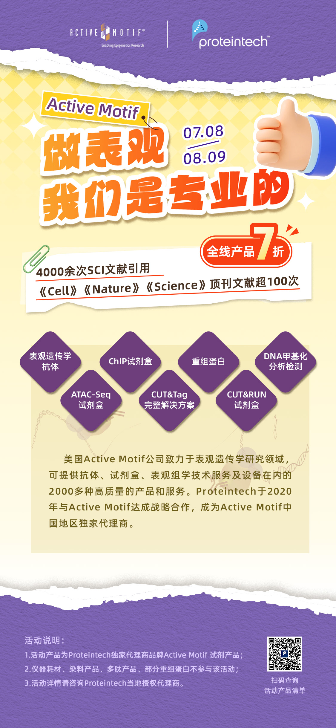 促销 | Active Motif 全线7折来袭！