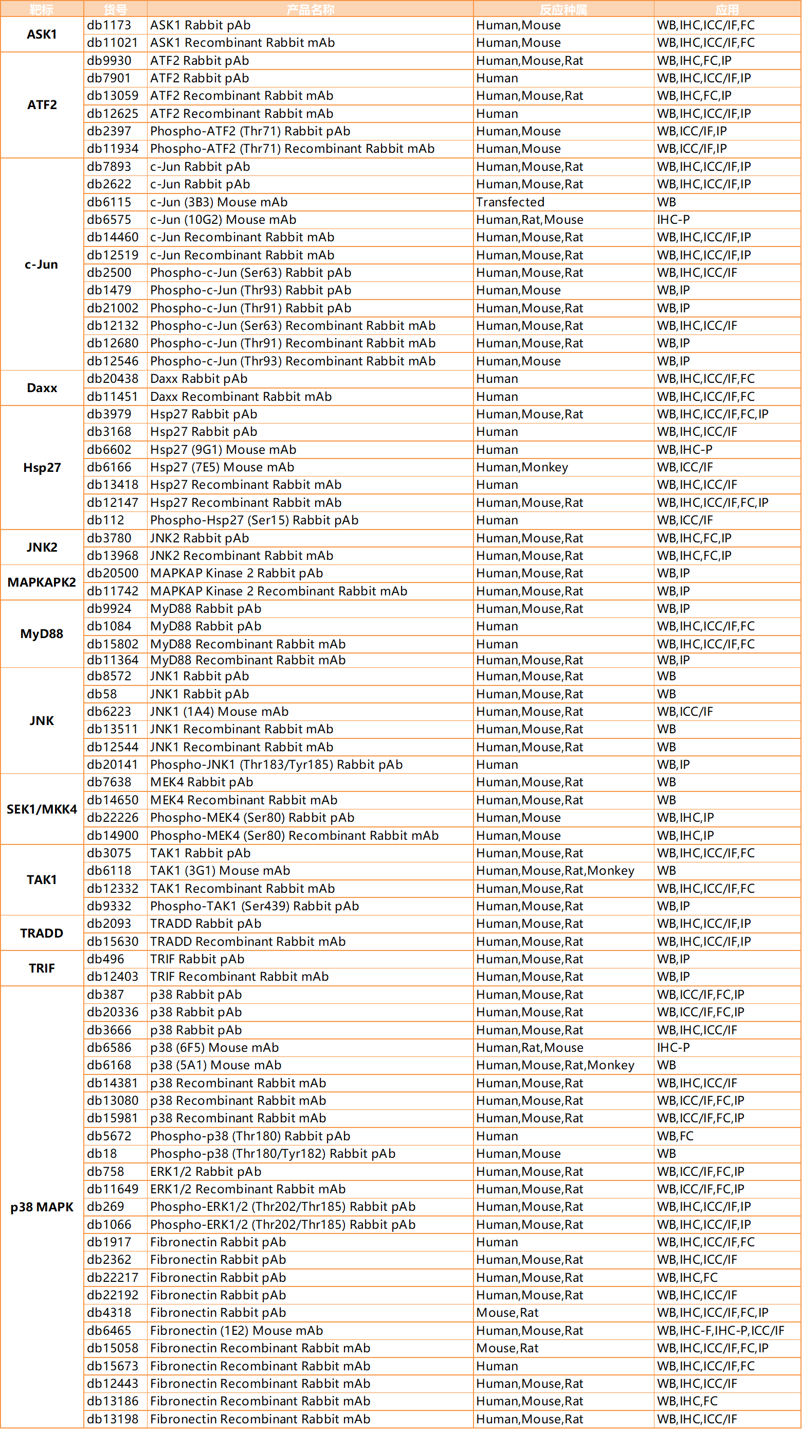 MAPK信号通路及其相关靶点