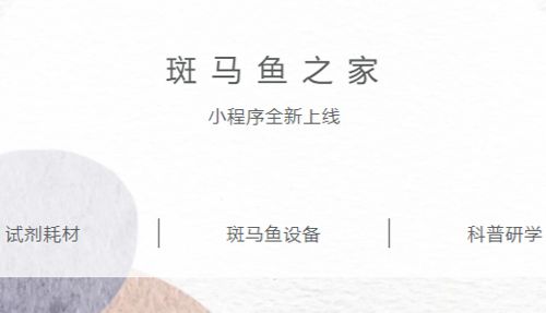 全新上线丨“斑马鱼之家”小程序上线，开启斑马鱼科研一站式购物新体验！