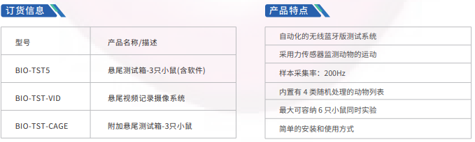 TST悬尾实验测试仪BIO-TST5