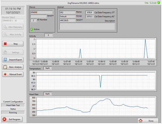 大鼠心率体温遥测系统，小鼠心率体温遥测系统
