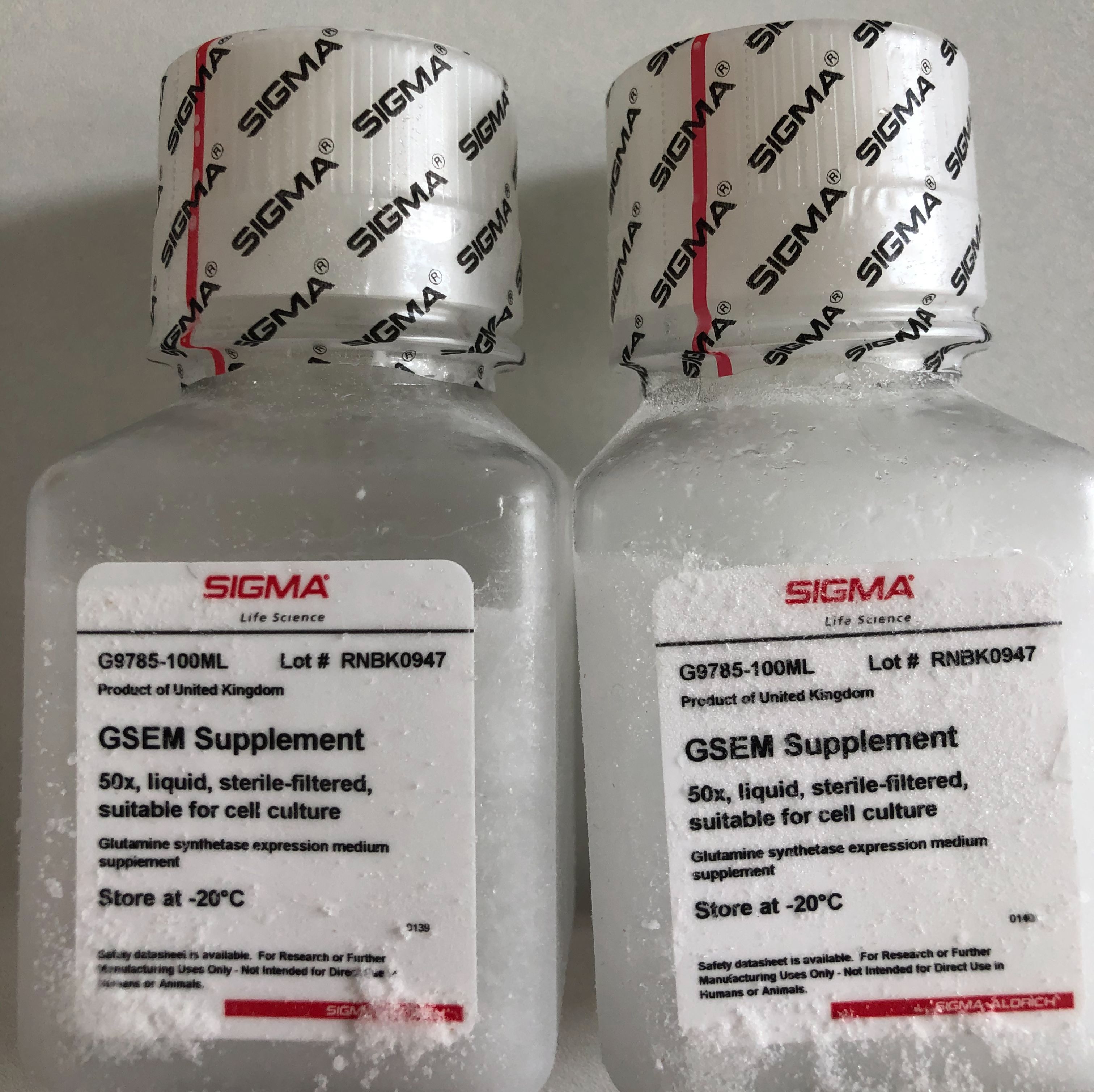 畅销供应Sigma货号G9785-100ml现货GSEM补充剂13611631389上海睿安生物