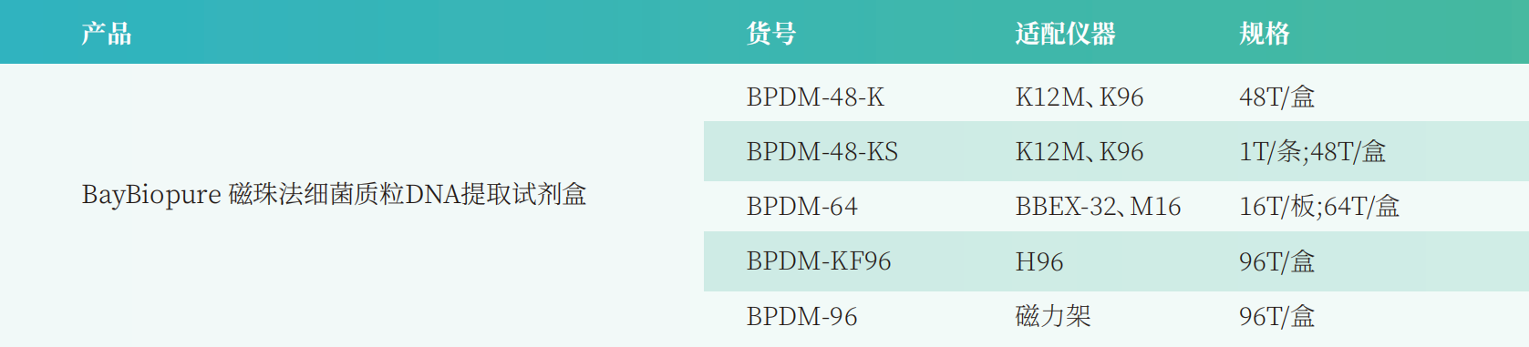 BayBiopure磁珠法细菌质粒DNA提取试剂盒