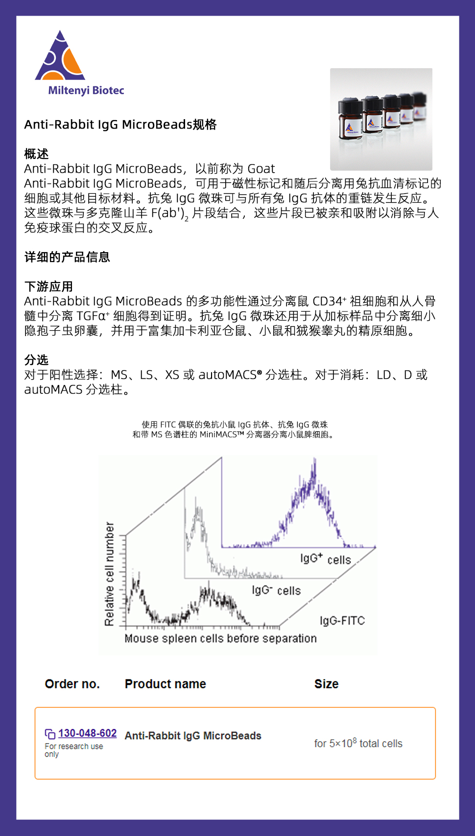 美天旎 130-048-602 Anti-Rabbit Ig