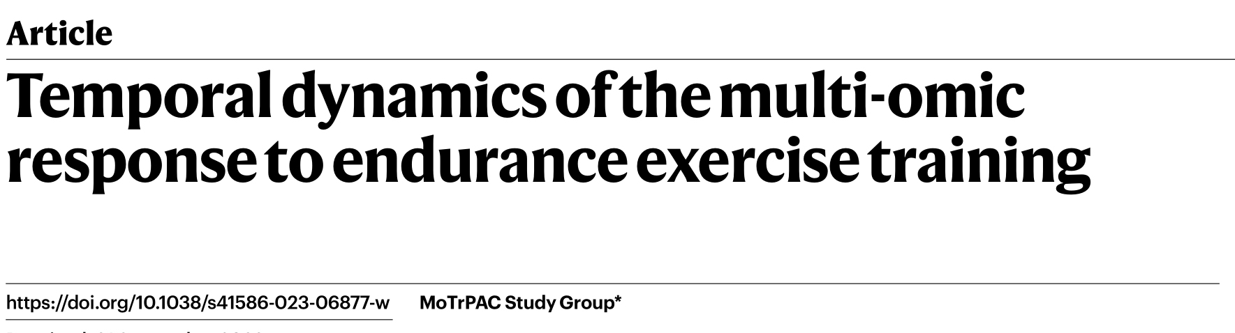 Nature | 耐力运动好处多！多组学检测揭示其中的分子改变