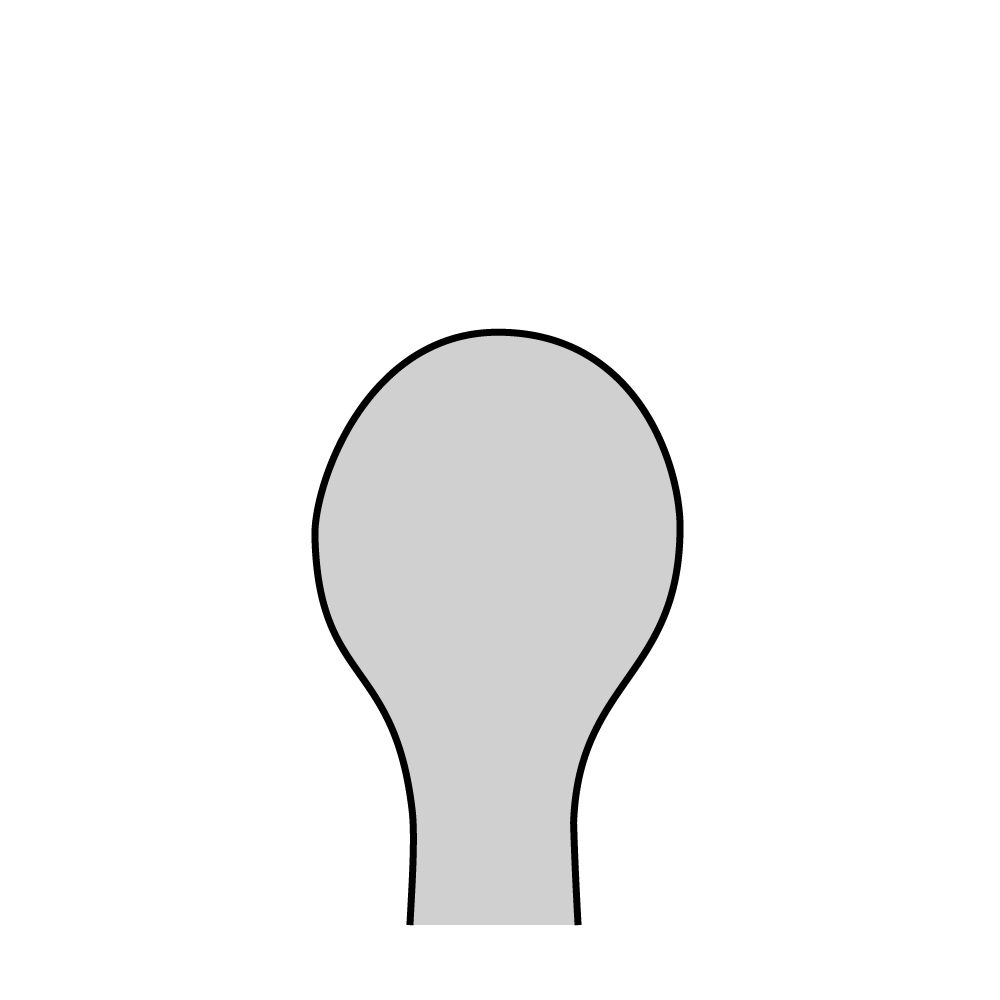 圆形镊子 - 光滑/直/11.5cm