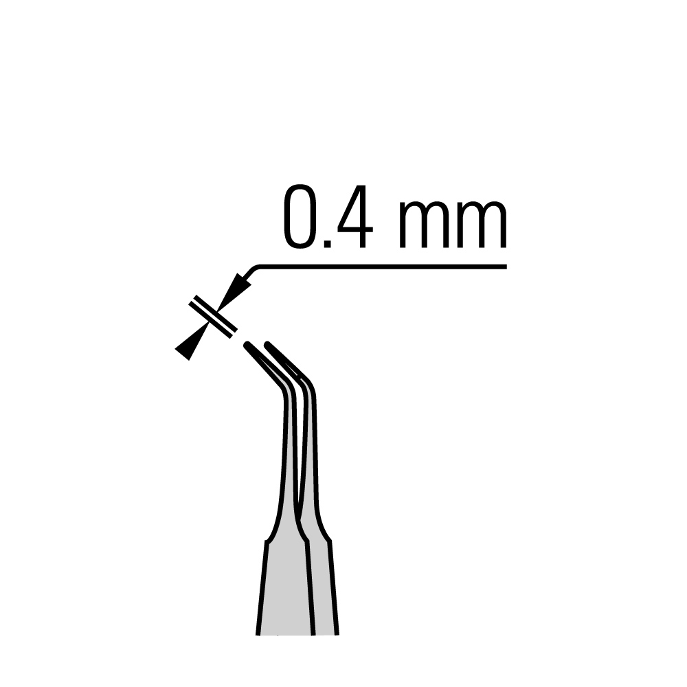 McPherson镊子 - 光滑/有角度 45°/9cm