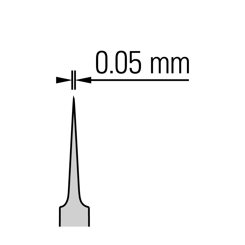 杜蒙 #5 细镊子 - 生物学尖端/直型/不锈钢/11 厘米