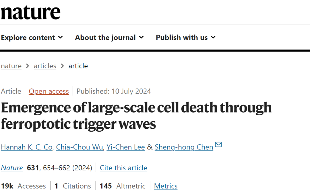 前沿热点 | 物理模型助攻，铁死亡再登 Nature！ |MedChemExpress