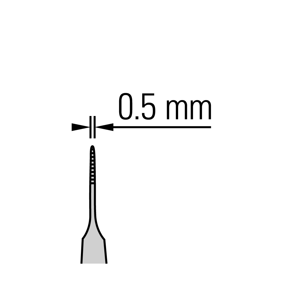 Bishop-Harmon 镊子 - 锯齿状/直型/8.5c