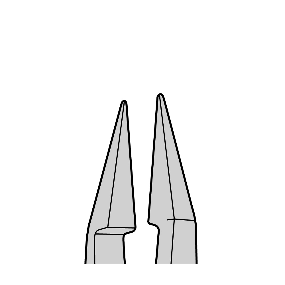 塑料镊子 - 光滑/锋利直型/11.5cm