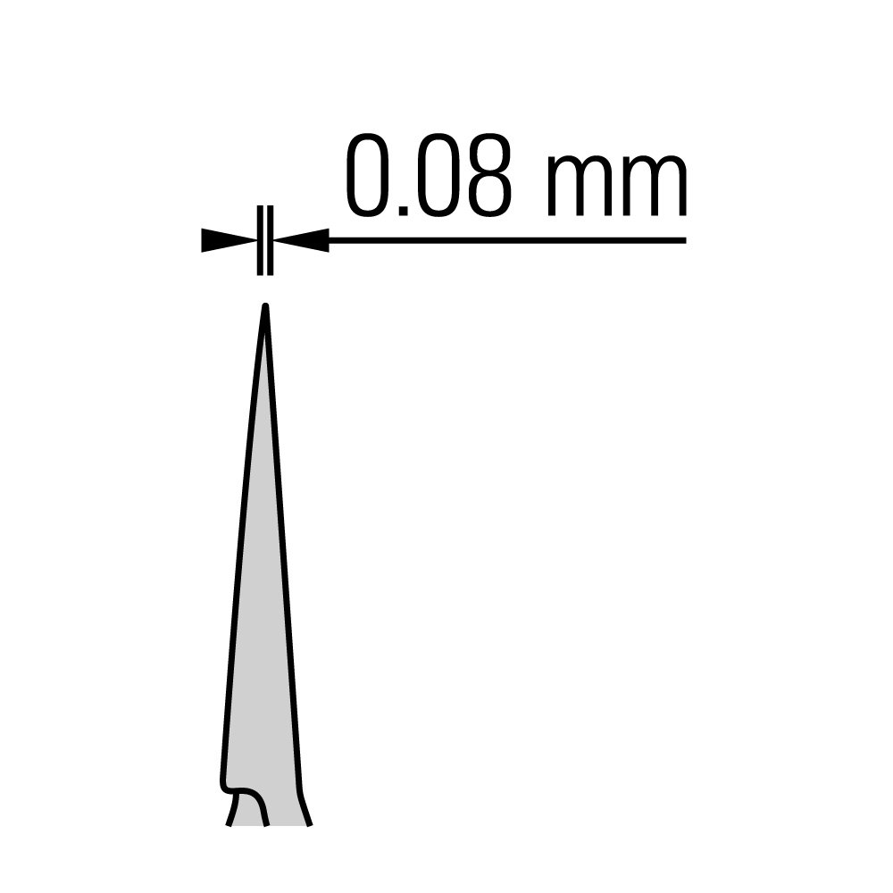 细镊子-自闭合/标准尖/直/不锈钢/11.5cm