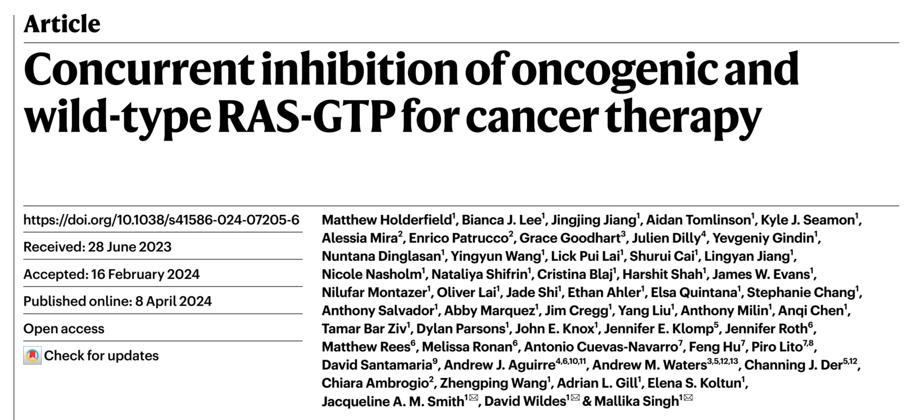 Nature重磅 | 癌症治疗新突破，RMC-7977展现强效RAS活性抑制作用