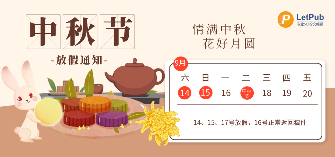 【放假通知】LetPub祝各位老师假期愉快，阖家欢乐！