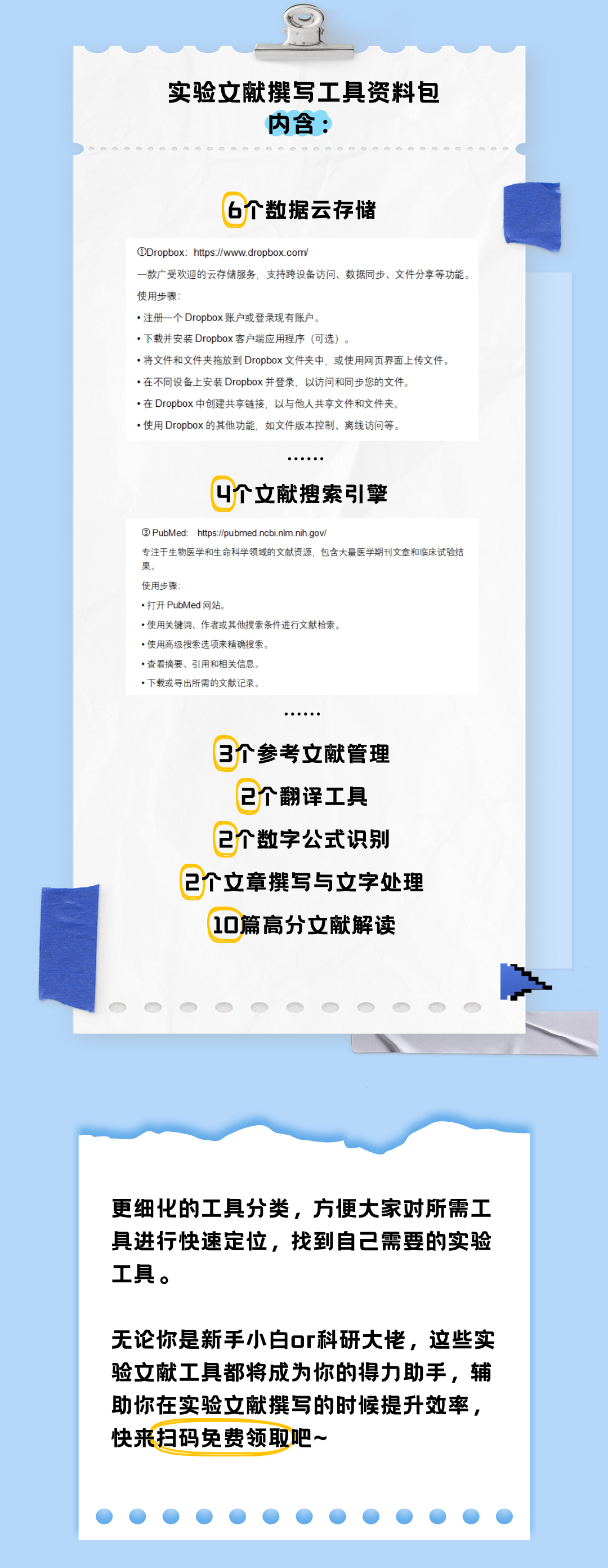 限时领 | 超全！科研人必备的实验文献工具资料包