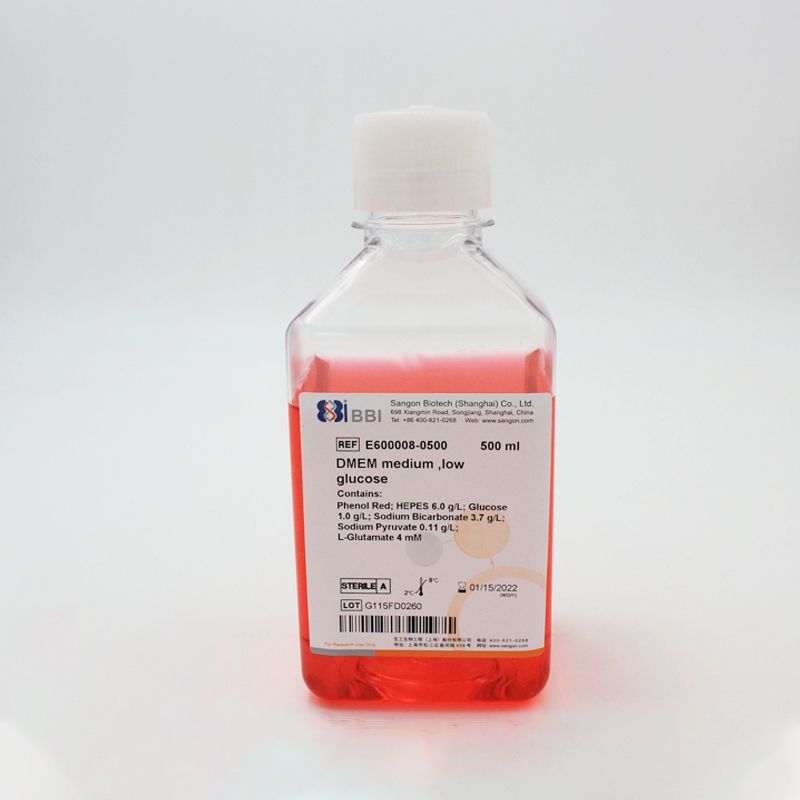 E600003-0500/E600008-0500生工DMEM培养基高糖/低糖500mL BBI