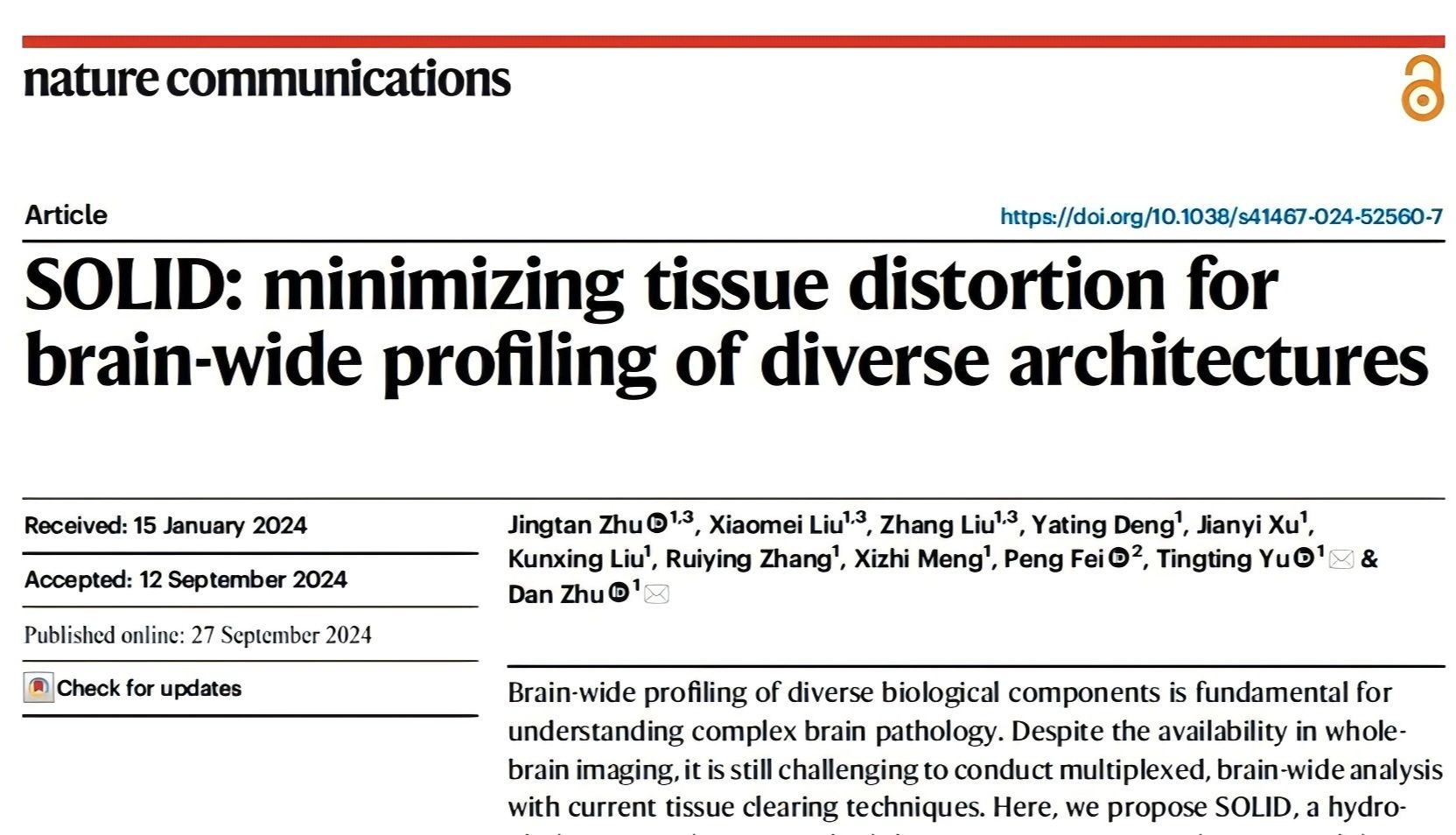 重磅！新一代透明化技术：Solid透明化技术为全脑多色成像分析提供全新工具