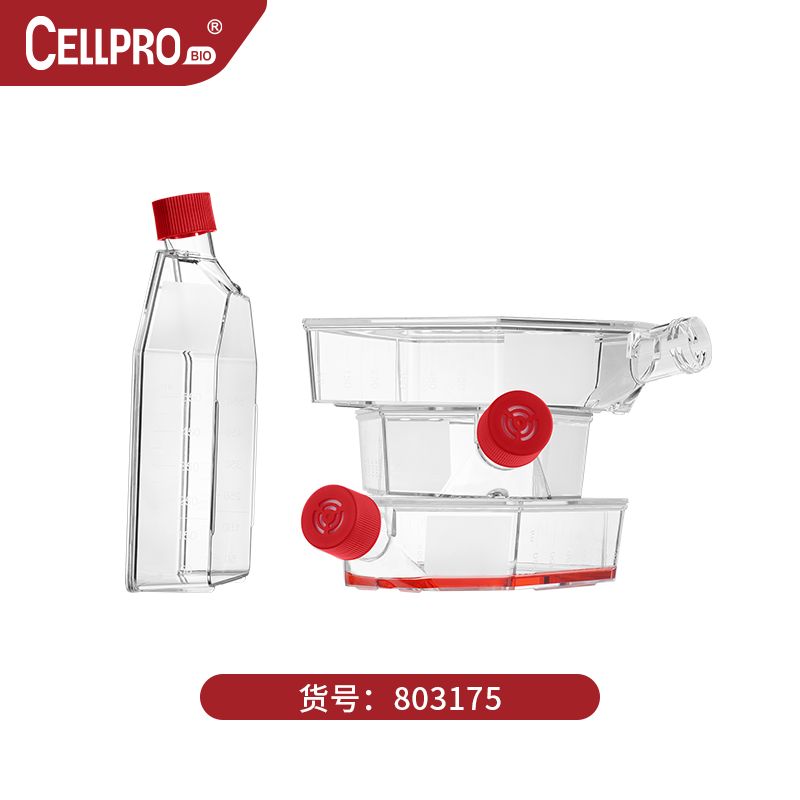 T175c㎡ TC细胞培养瓶，袋装灭菌，红色透气盖