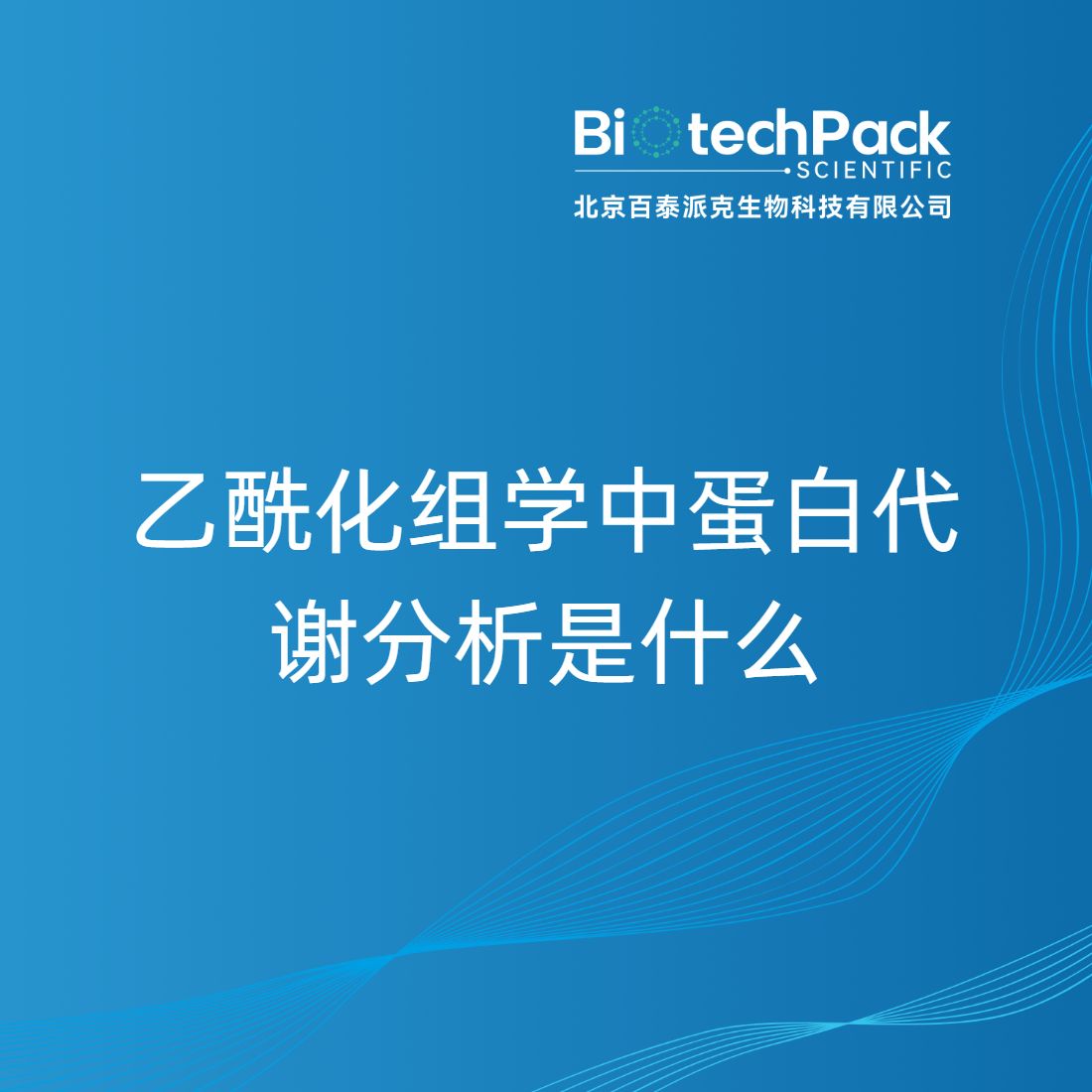 乙酰化组学中蛋白代谢分析是什么