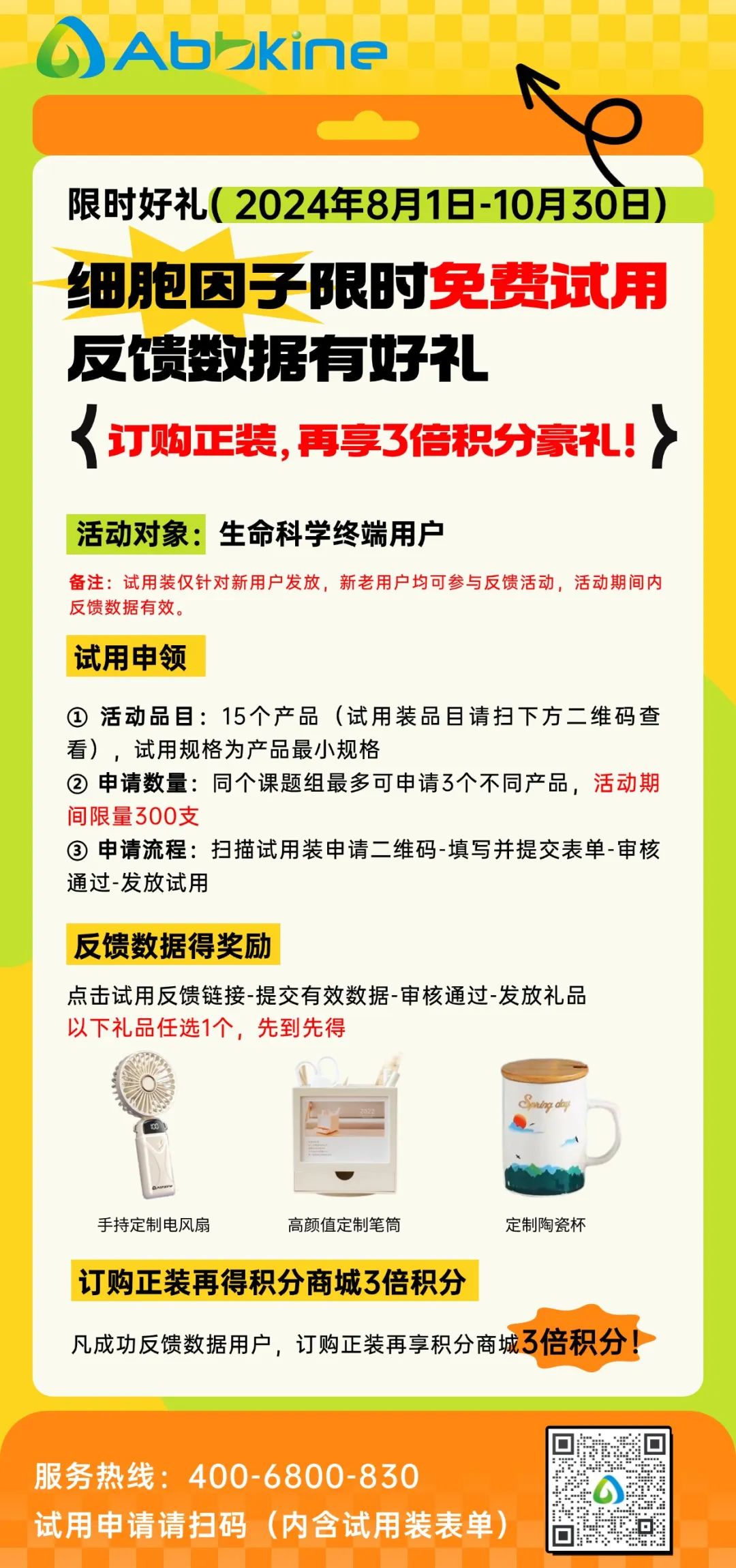 细胞因子限时免费试用，反馈数据有好礼