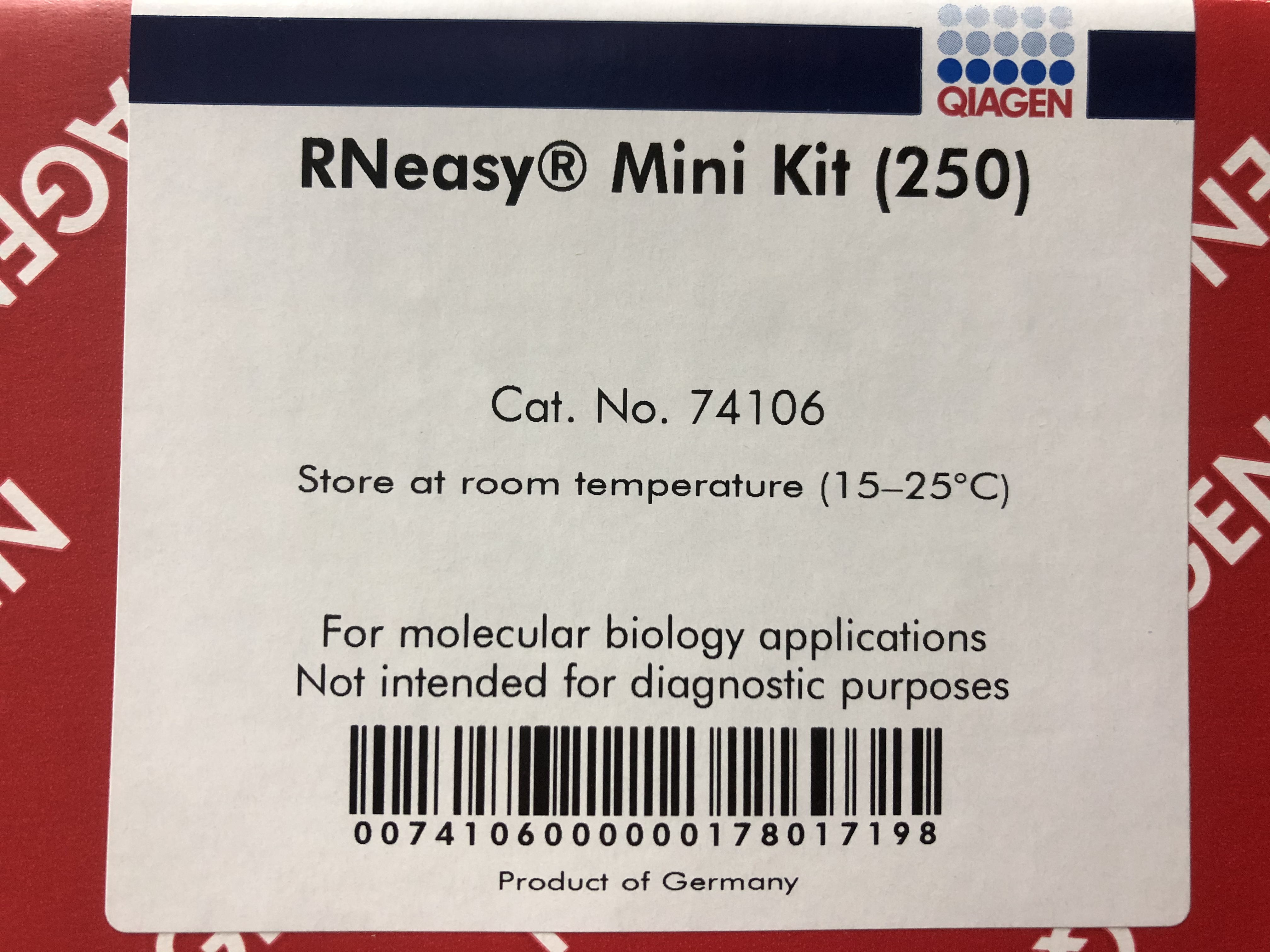 Qiagen货号74106细胞组织RNA提取试剂盒13611