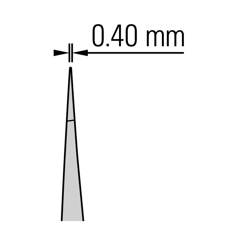杜蒙 AA 镊子 - 标准头/直型/环氧树脂涂层/12.5 