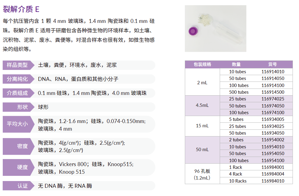 50 mL 裂解介质E