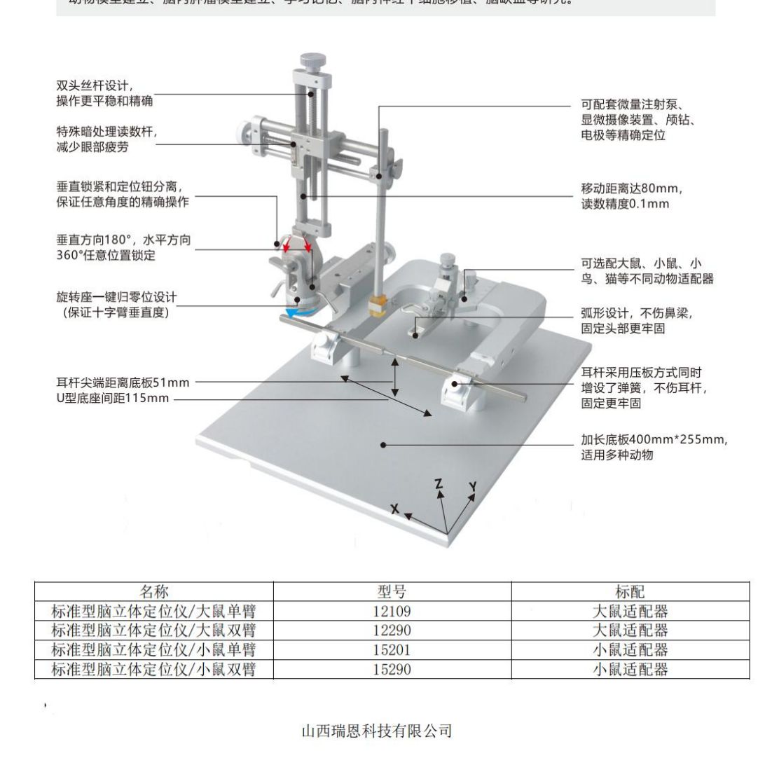 标准型脑立体定位仪