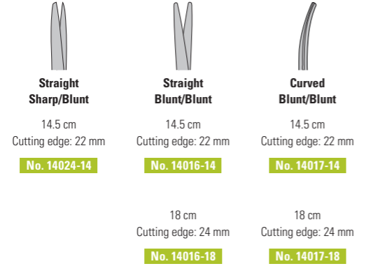 Metzenbaum 剪刀 - 直/钝-钝/14.5 厘米