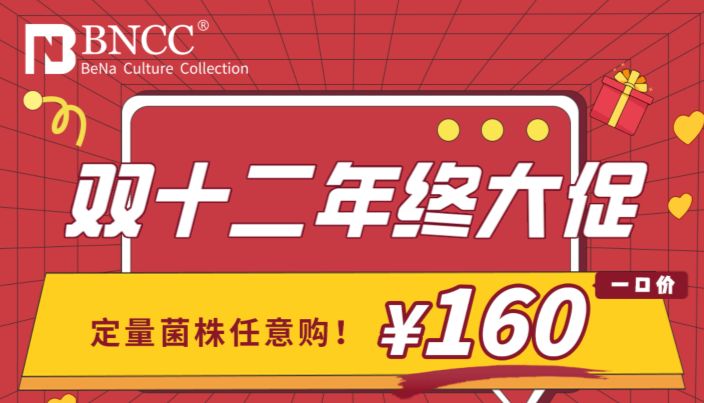 双十二年终大促，BNCC定量菌株一口价来袭