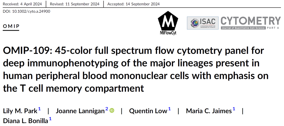 Cytek®分析分选双平台45色文章见刊！持续引领全光谱流式高质量数据标杆