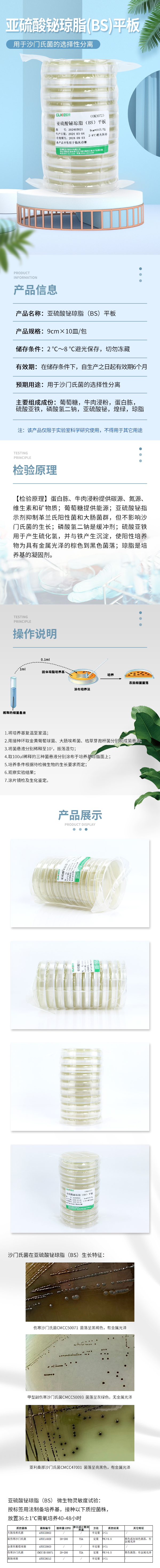 亚硫酸铋琼脂（BS）平板