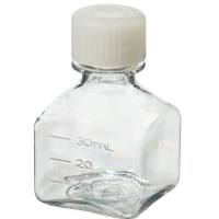 Nalgene™ 方型带盖 PETG 培养基瓶：无菌、热塑托盘装