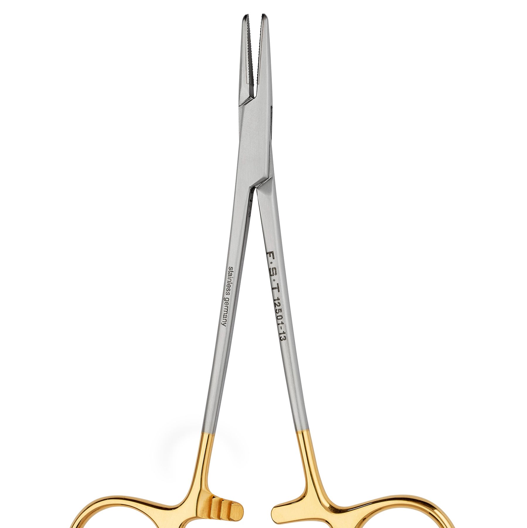 Halsey 持针器 - 碳化钨/直/锯齿/13 厘米/带锁