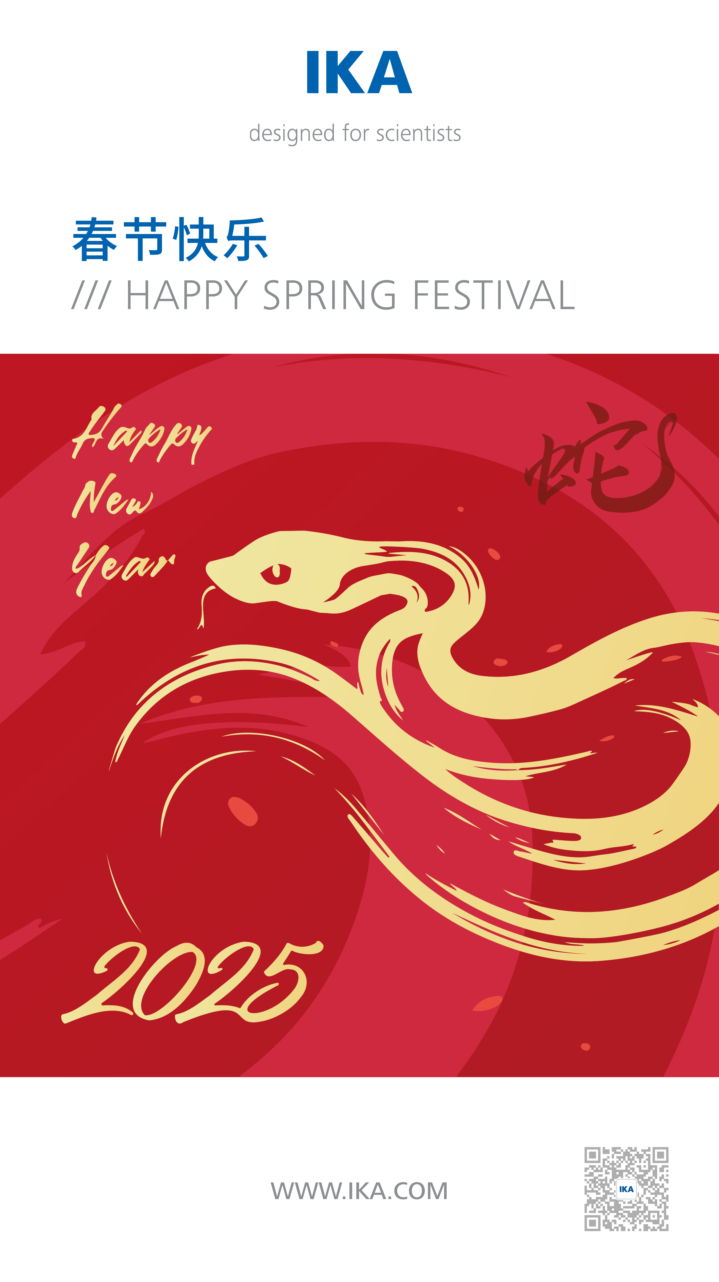 巳巳如意，平安喜乐 | 德国 IKA 提前祝您春节快乐！