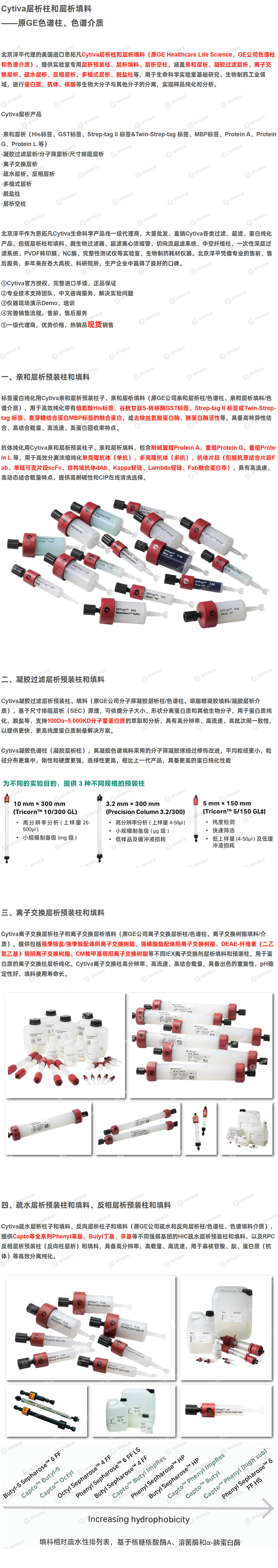 ge金属螯合柱 ge除盐柱 ge预装q柱 ge预装柱5ml