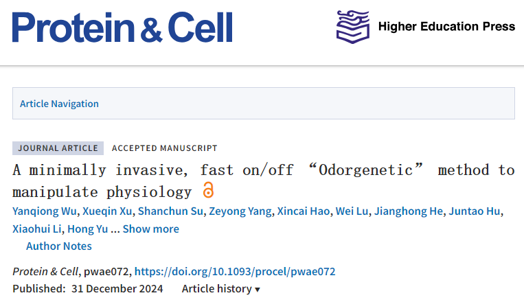 【独.家合作】气味遗传学：一种微创、快速、可逆的生理调控方法