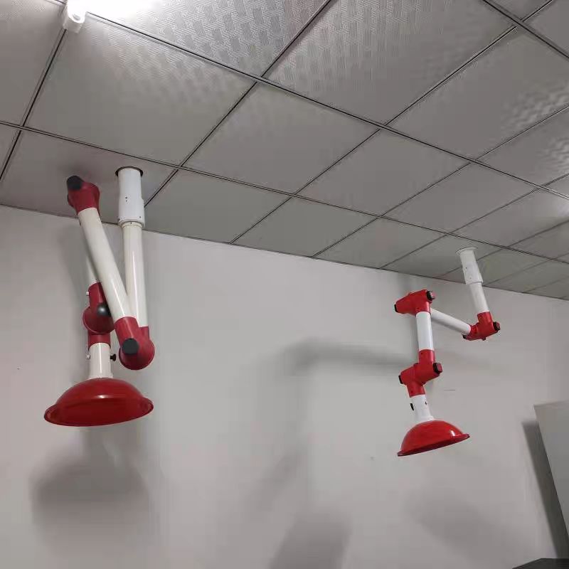 实验室原子吸收罩万向抽气罩通风管道通风系统新风管道风机安装