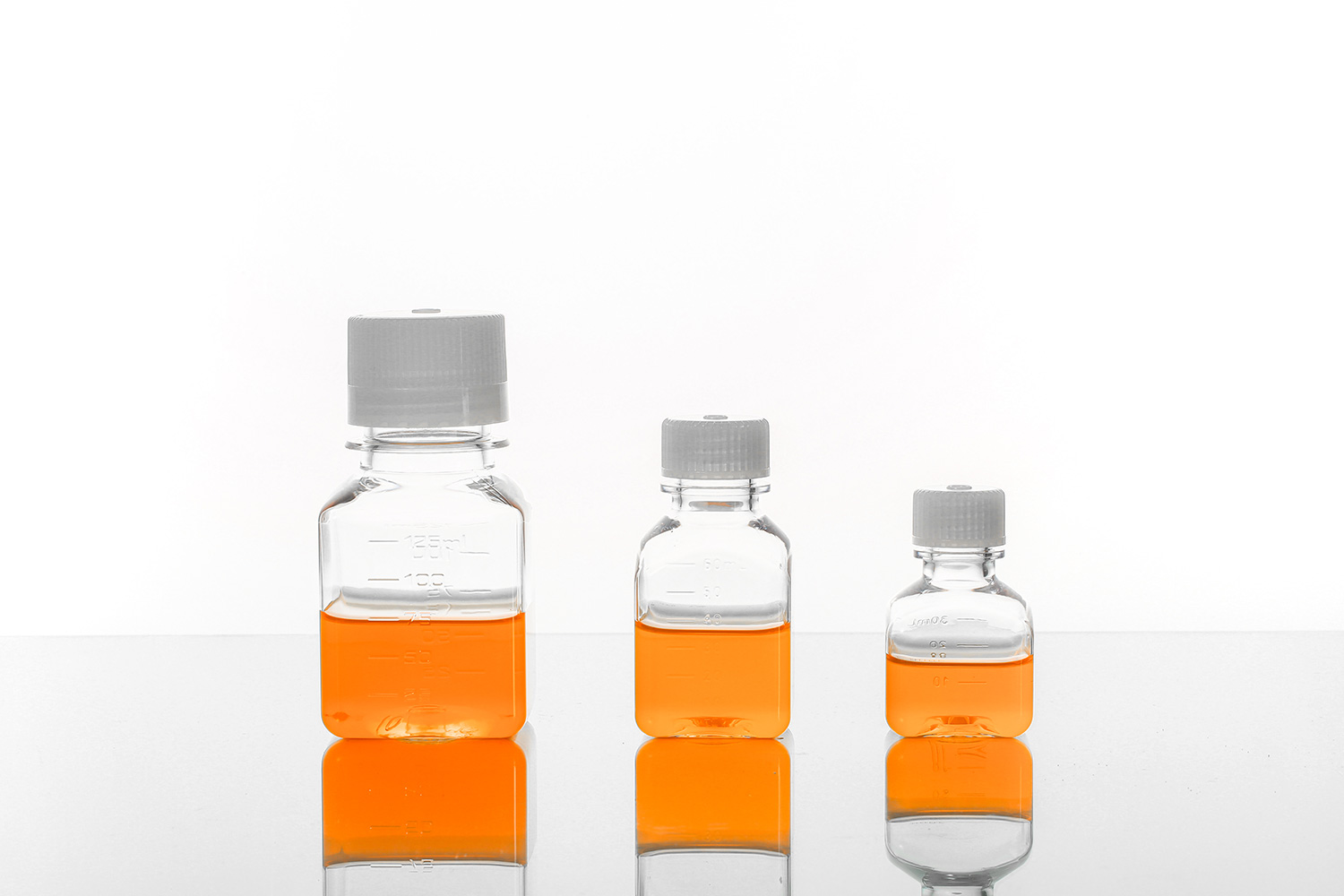 125ml 方形培养基瓶,PETG,灭菌,GH02-0125