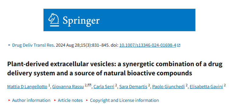 综述：植物源外泌体—打破药物递送困局的“绿色奇兵”！