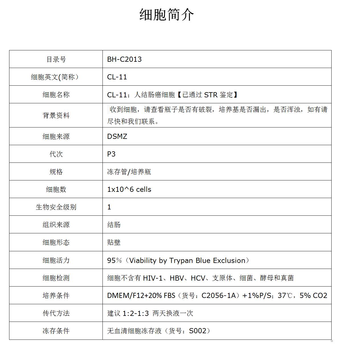 CL-11细胞价格、货期