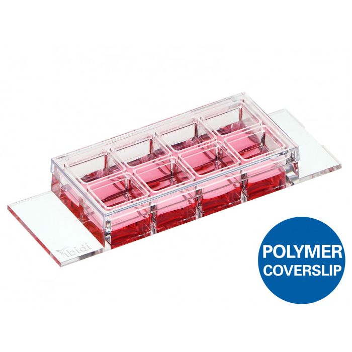 IBIDI 易必迪 8 孔高壁腔室载玻片,ibiTreat 组织培养处理底部