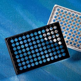 F底8联条96孔可拆酶标板，黑色