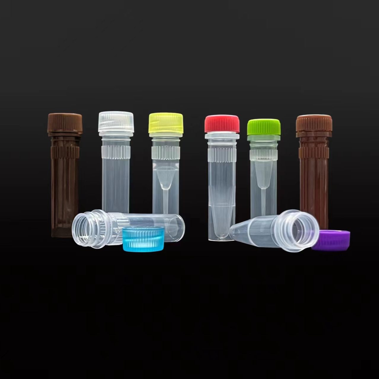 硕华 124231 1.5mL 样品管, 不可立, 黄色盖,带垫圈,灭菌