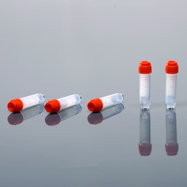 硕华 144440 1.5ml 2D冻存管，外旋可立，平盖，盒装，橙色，三码合一