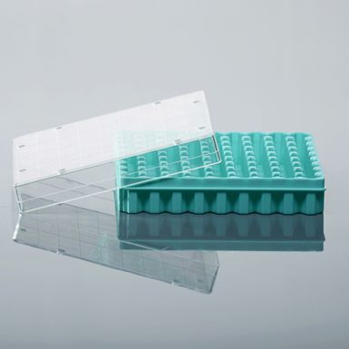 硕华 150030 100孔冻存管盒，1-2ml通用，底PP盖PC，蓝色