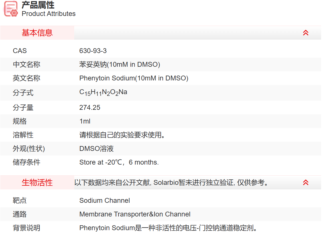 IP02009 苯妥英钠(10mM in DMSO) 跨膜转