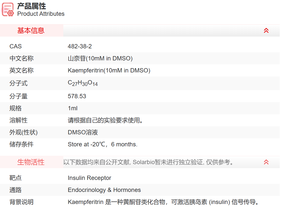 IK01109 Kaempferitrin(10mM in 